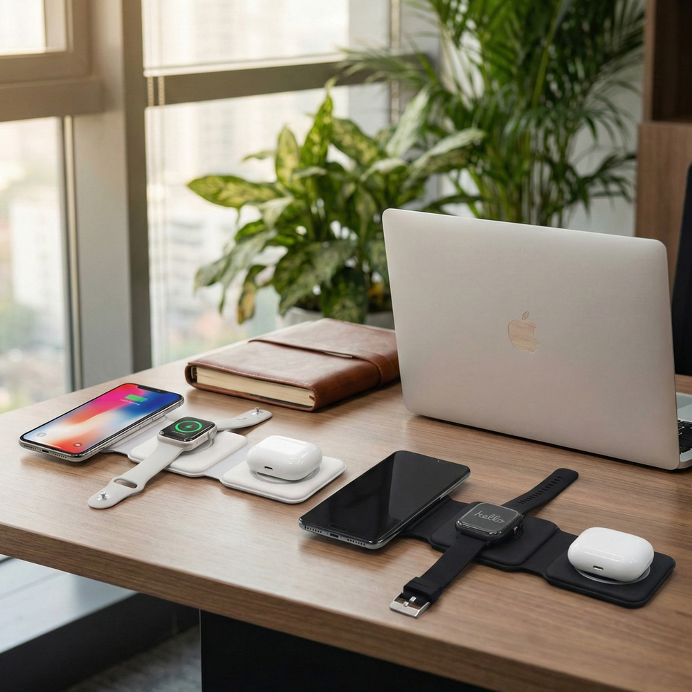 Kablosuz Şarj Standı (Telefon, Saat, Kulaklık) - Görsel 4